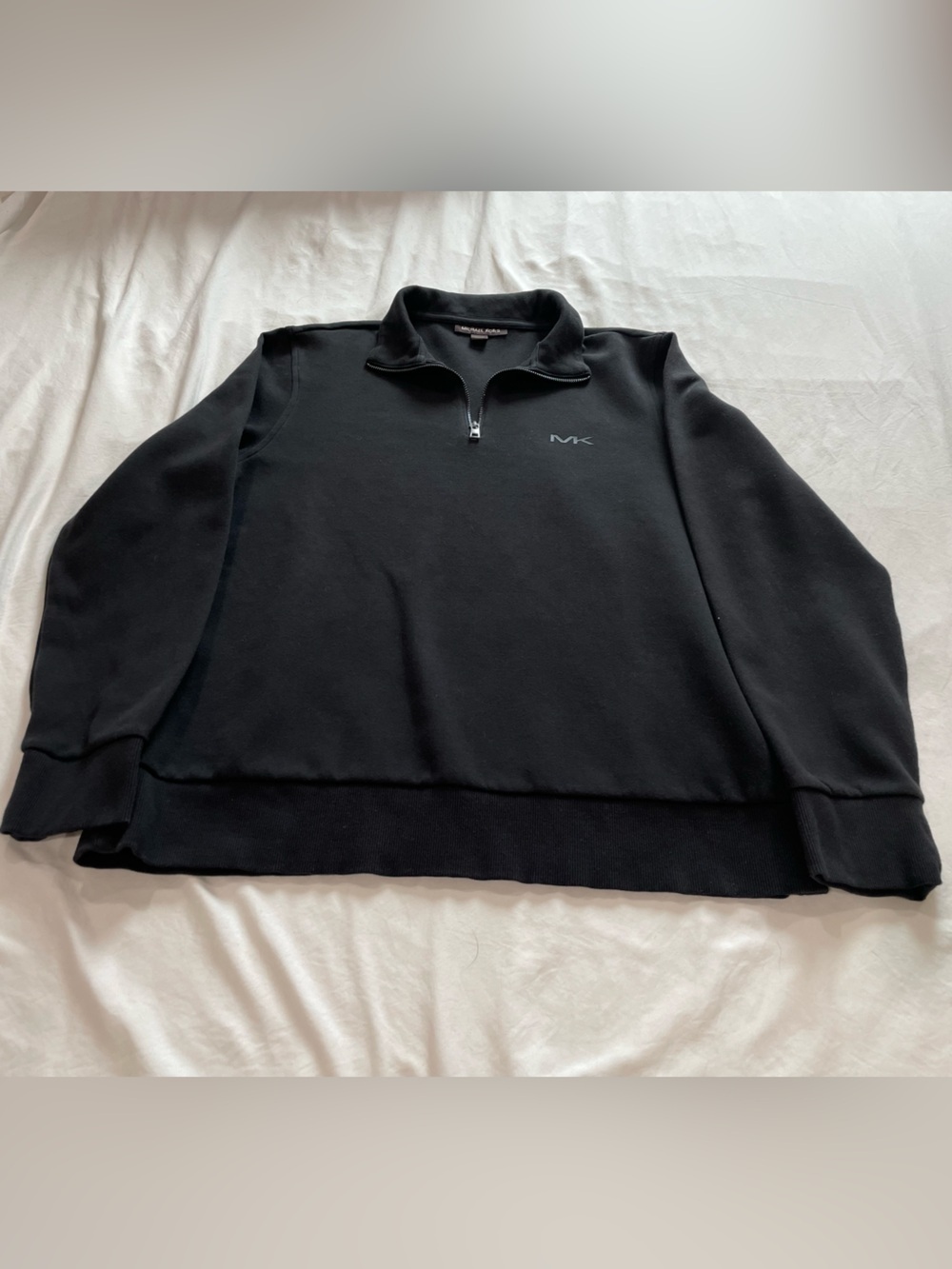 Michael Kors Black Half-Zip Men's Sweater Sweatshirt Pullover